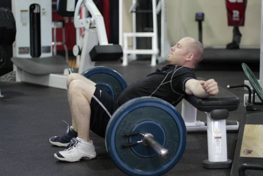Barbell Hip Thrust — start position