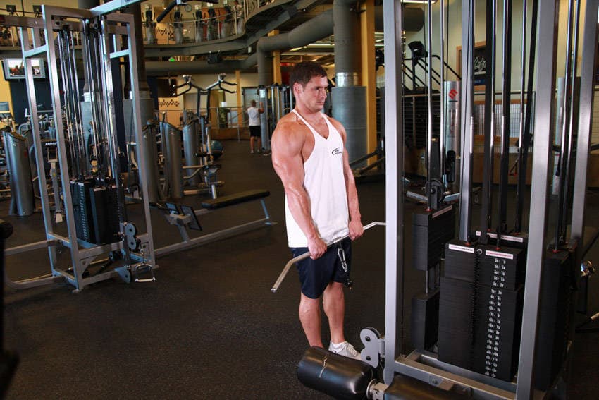 Cable Shrugs — start position