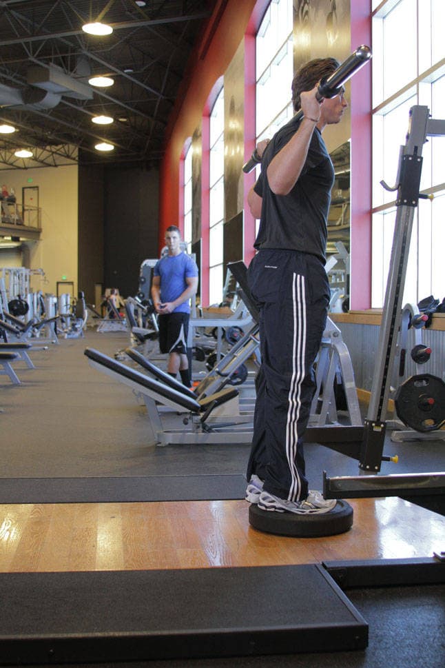 Elevated Back Lunge — start position