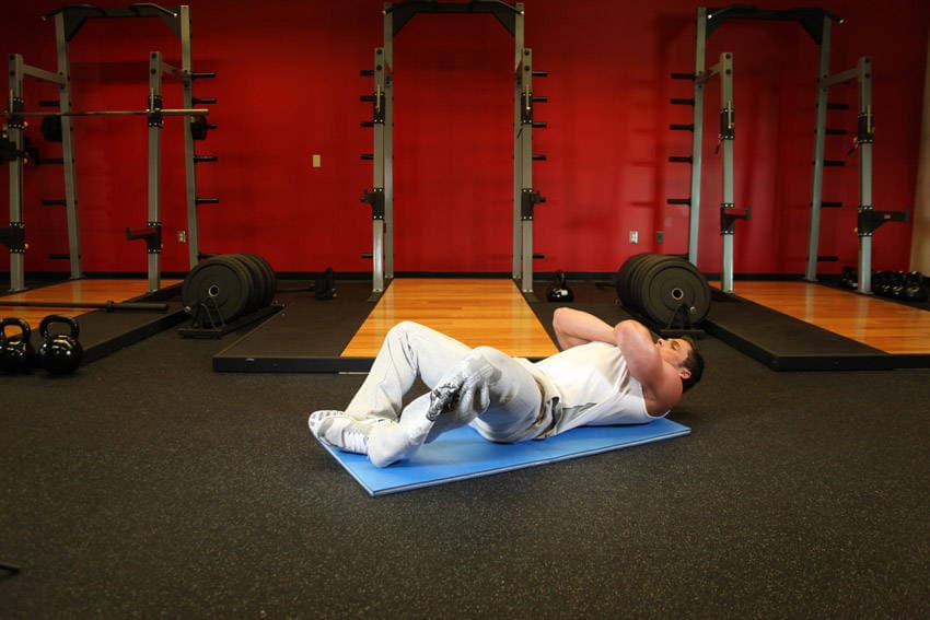 Frog Sit-Ups — start position
