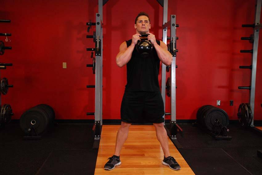 Goblet Squat — start position