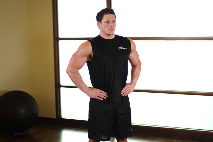 Middle Back Stretch — start position