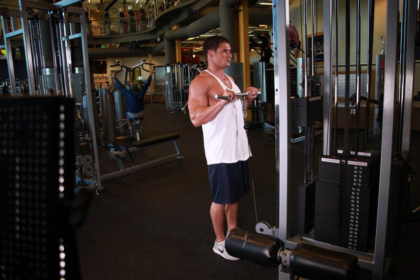Reverse Cable Curl — start position