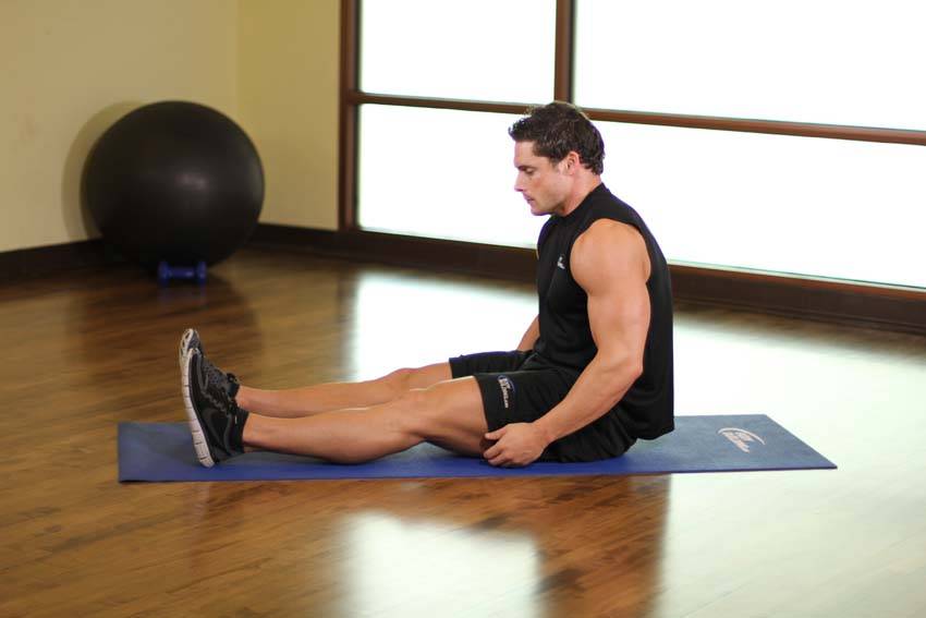 Seated Calf Stretch — start position