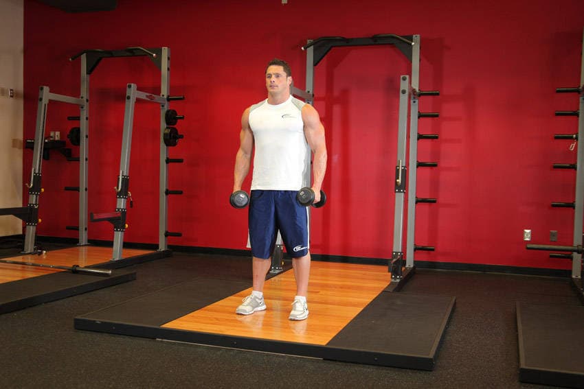Side Lateral Raise — start position
