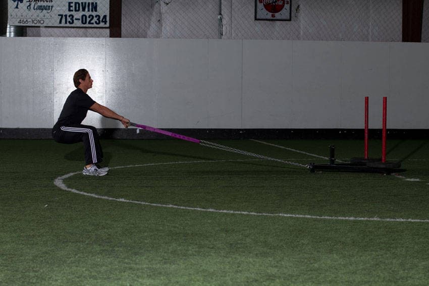 Sled Row — start position
