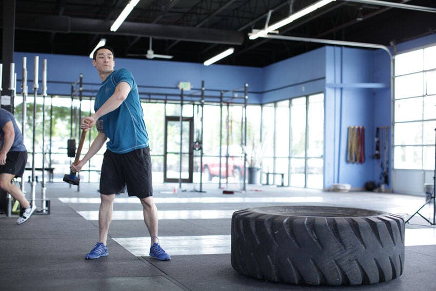 Sledgehammer Swings — start position
