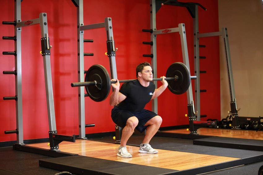 Speed Squats — start position