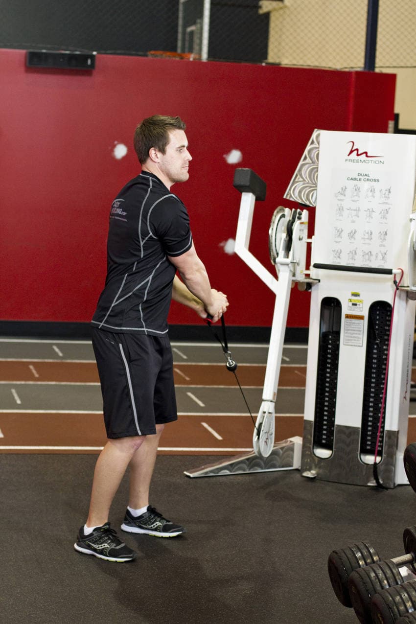 Standing Cable Lift — start position