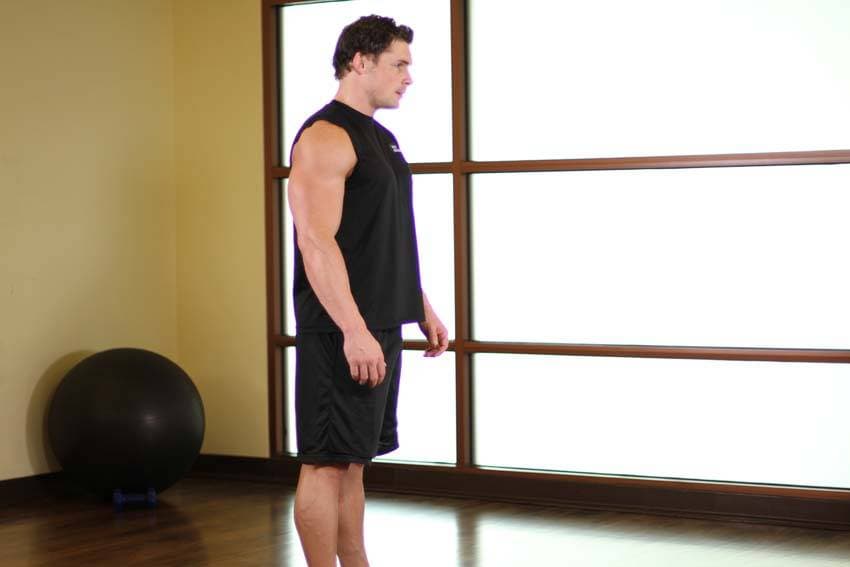 Upper Back Stretch — start position