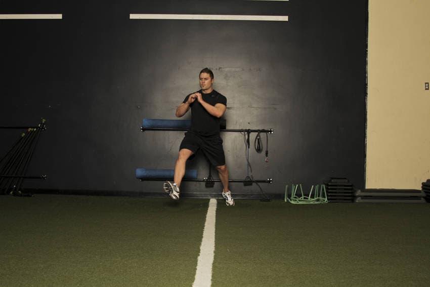 Alternate Leg Diagonal Bound — start position