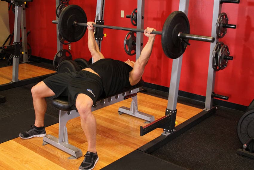 Barbell Bench Press - Medium Grip — start position