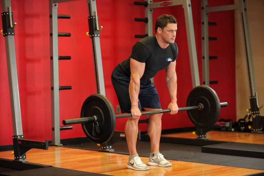 Bent Over Barbell Row — start position