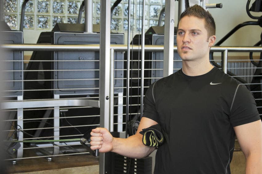 Internal Rotation with Band — start position