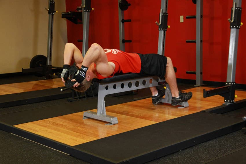 Lying Face Up Plate Neck Resistance — start position