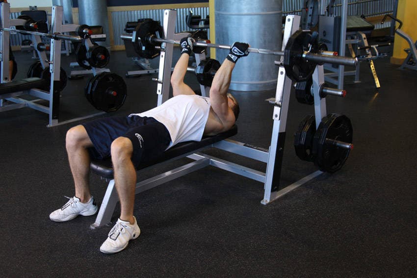 Reverse Triceps Bench Press — start position