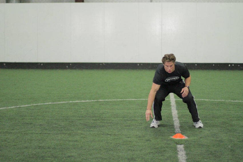 Side Standing Long Jump — start position