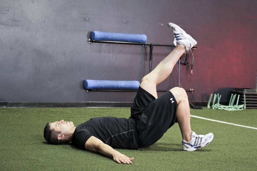 Single Leg Glute Bridge — start position