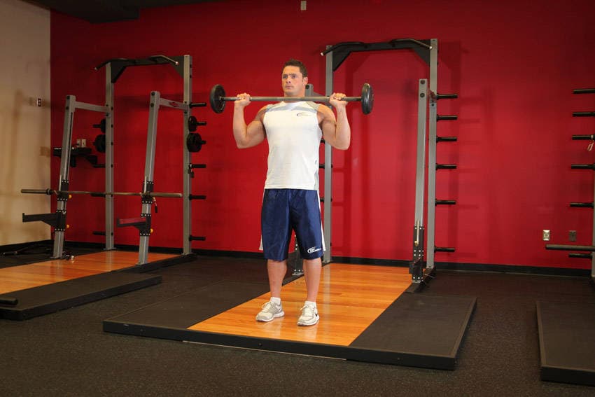 Standing Military Press — start position