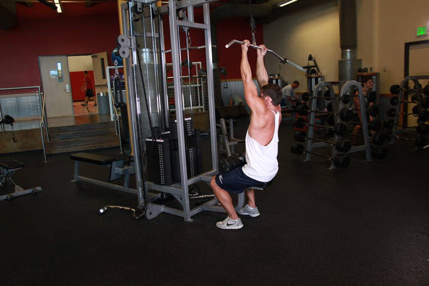 Underhand Cable Pulldowns — start position